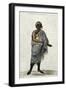 History of Indigenous Peoples: Old Indian in His Winter Clothes, 1585. Colourful Engraving from The-null-Framed Giclee Print