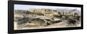 History of Indigenous Peoples: Village of Pueblo, New Mexico, 19Th Century. Coloured Engraving of T-null-Framed Giclee Print