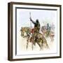 History of Kings. Charlemagne (742-814) Leading the Francs to Battle. Colour Engraving of the 19Th-null-Framed Giclee Print