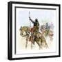 History of Kings. Charlemagne (742-814) Leading the Francs to Battle. Colour Engraving of the 19Th-null-Framed Giclee Print