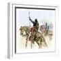 History of Kings. Charlemagne (742-814) Leading the Francs to Battle. Colour Engraving of the 19Th-null-Framed Giclee Print