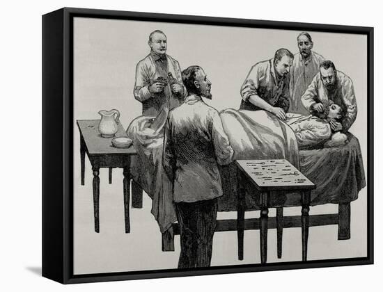 History of Medicine, Chloroform Anesthesia, 19th Century-null-Framed Stretched Canvas