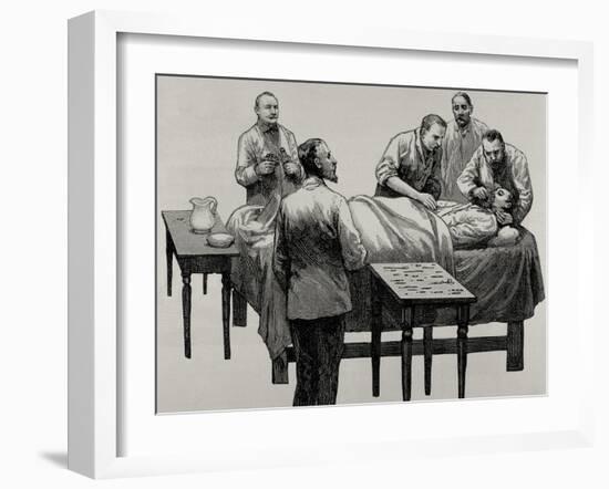 History of Medicine, Chloroform Anesthesia, 19th Century-null-Framed Giclee Print
