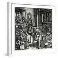 History of Music, from the Novel 'Der Weisskunig' in Praise of His Emperor Maximilian I-Hans Burgkmair-Framed Giclee Print