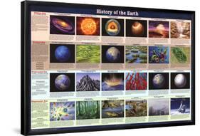 History of the Earth Educational Astronomy Science Chart Poster-null-Framed Poster