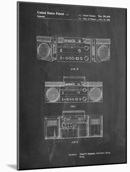 Hitachi Boom Box Patent-Cole Borders-Mounted Art Print