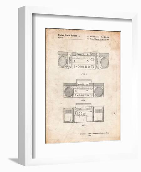 Hitachi Boom Box Patent-Cole Borders-Framed Art Print