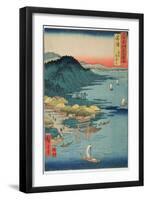 Hitachi Province: Kashima Great Shrine, from the Series 'Illustrations of Famous Places in the…-Ando Hiroshige-Framed Giclee Print