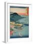 Hitachi Province: Kashima Great Shrine, from the Series 'Illustrations of Famous Places in the…-Ando Hiroshige-Framed Giclee Print