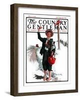 "Hitchhiking Boy," Country Gentleman Cover, May 23, 1925-Angus MacDonall-Framed Giclee Print