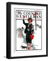 "Hitchhiking Boy," Country Gentleman Cover, May 23, 1925-Angus MacDonall-Framed Giclee Print