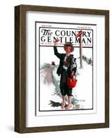 "Hitchhiking Boy," Country Gentleman Cover, May 23, 1925-Angus MacDonall-Framed Giclee Print