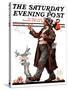 "Hitchhiking to Florida," Saturday Evening Post Cover, October 24, 1925-Edgar Franklin Wittmack-Stretched Canvas