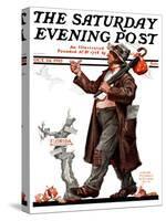 "Hitchhiking to Florida," Saturday Evening Post Cover, October 24, 1925-Edgar Franklin Wittmack-Stretched Canvas