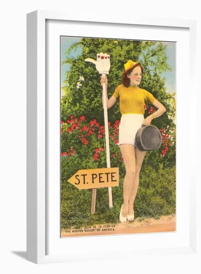 Hitching to St. Pete, Florida-null-Framed Art Print