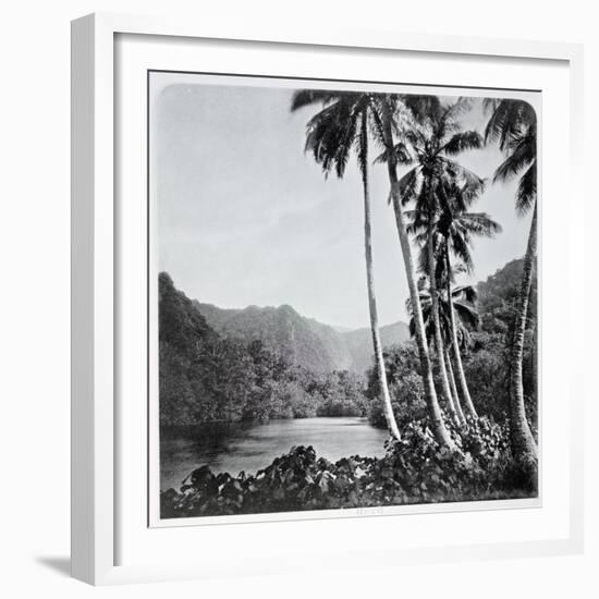 Hitiaa Lake, from "Tahiti," Published in London, 1882-Colonel Stuart-wortley-Framed Giclee Print