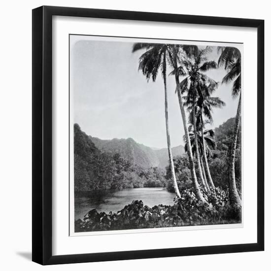 Hitiaa Lake, from "Tahiti," Published in London, 1882-Colonel Stuart-wortley-Framed Giclee Print