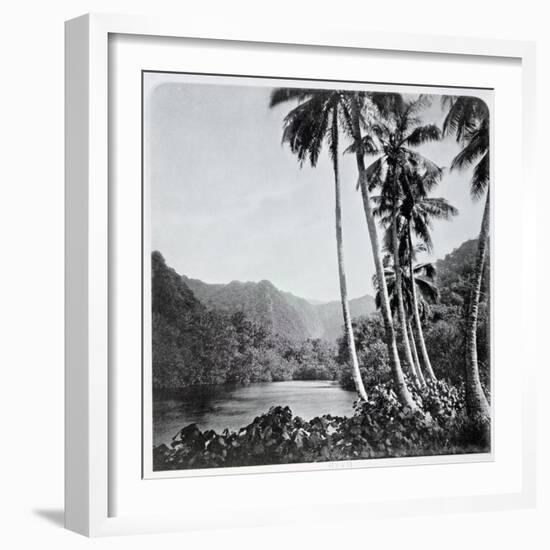 Hitiaa Lake, from "Tahiti," Published in London, 1882-Colonel Stuart-wortley-Framed Giclee Print