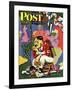 "Hitler as Wallpaperer," Saturday Evening Post Cover, July 31, 1943-Ken Stuart-Framed Giclee Print