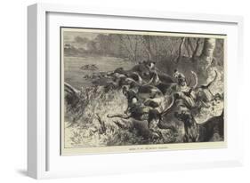 Hitting it Off, the Mid-Kent Staghounds-Harrison William Weir-Framed Giclee Print