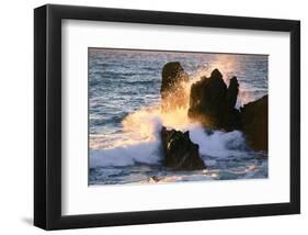 Hitting the Rocks-null-Framed Art Print