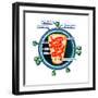 HIV Virion Structure-Science Source-Framed Art Print