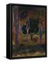 Hiva Oa (Landscape with a Pig and a Hors)-Paul Gauguin-Framed Stretched Canvas