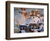 Hiver, Mardi Gras (Winter, Schrovetide). Les Festivites Traditionnelles Dans Les Rues Enneigees D'u-Boris Mikhailovich Kustodiev-Framed Giclee Print