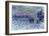 Hiver sur la Seine, Lavacourt-Claude Monet-Framed Giclee Print