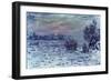 Hiver sur la Seine, Lavacourt-Claude Monet-Framed Giclee Print