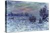 Hiver sur la Seine, Lavacourt-Claude Monet-Stretched Canvas