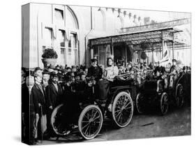 HJ Lawson and His Wife at the Start of the Emancipation Run, Brighton, East Sussex, 1896-null-Stretched Canvas