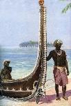 War Canoe, Solomon Islands, C1923-HJ Shepstone-Giclee Print