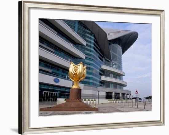 Hk Convention and Exhibition Center, Hong Kong Island, Hong Kong, China-Amanda Hall-Framed Photographic Print