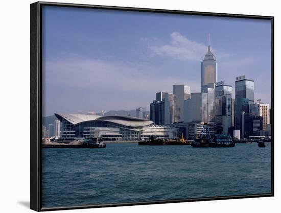 Hk Convention and Exhibition Center, Victoria Harbour, Hong Kong, China-Amanda Hall-Framed Photographic Print