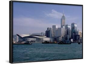 Hk Convention and Exhibition Center, Victoria Harbour, Hong Kong, China-Amanda Hall-Framed Photographic Print