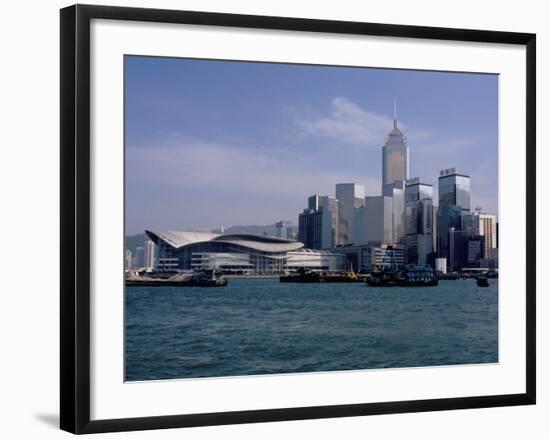 Hk Convention and Exhibition Center, Victoria Harbour, Hong Kong, China-Amanda Hall-Framed Photographic Print