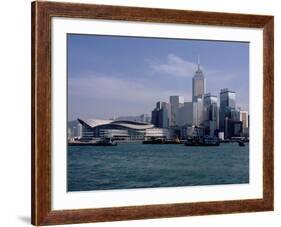 Hk Convention and Exhibition Center, Victoria Harbour, Hong Kong, China-Amanda Hall-Framed Photographic Print