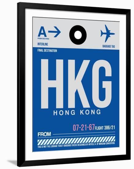 HKG Hog Kong Luggage Tag 1-NaxArt-Framed Art Print