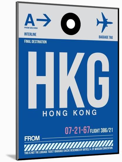 HKG Hog Kong Luggage Tag 1-NaxArt-Mounted Art Print