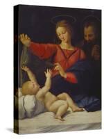 Hl.Familie, Sogenannte Madonna Del Velo. Kopie des Verschollenen Gemaeldes-Raphael-Stretched Canvas