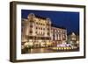 Hlavne Nam (Main Square) at Dusk, Bratislava, Slovakia, Europe-Ian Trower-Framed Photographic Print