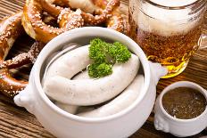 Bavarian Breakfast with Weisswurst-HLPhoto-Photographic Print