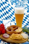 White Sausage with Wheat Beer and Pretzel-HLPhoto-Photographic Print