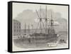 Hm Floating Battery Glatton-Edwin Weedon-Framed Stretched Canvas