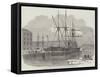 Hm Floating Battery Glatton-Edwin Weedon-Framed Stretched Canvas