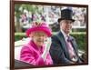 HM Queen Elizabeth and Prince Andrew at Royal Ascot-Associated Newspapers-Framed Photo