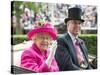 HM Queen Elizabeth and Prince Andrew at Royal Ascot-Associated Newspapers-Stretched Canvas