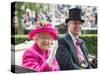 HM Queen Elizabeth and Prince Andrew at Royal Ascot-Associated Newspapers-Stretched Canvas