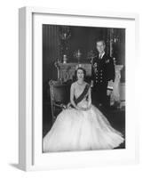 HM Queen Elizabeth II and Hrh Duke of Edinburgh at Buckingham Palace, 12th March 1953-Sterling Henry Nahum Baron-Framed Photographic Print